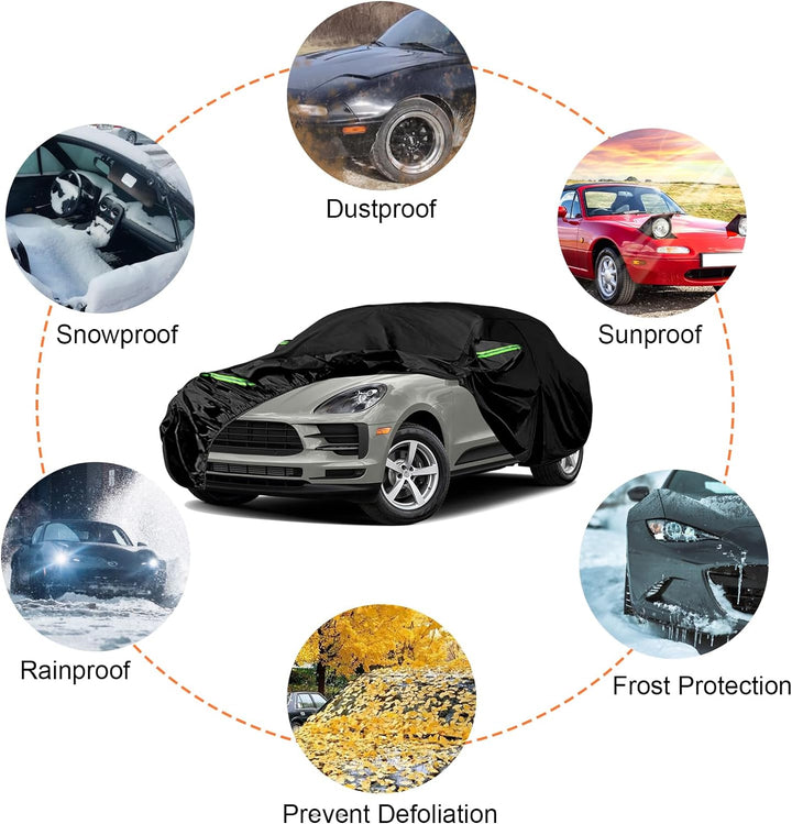 wasserdichte Autoabdeckung Ersatz für 2014–2023 Porsche Macan, 6 Schichten Auto Abdeckung Outdoor Al