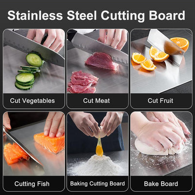 Titan Schneidebrett, 2024 New Titanium Cutting Board Multifunktion, Doppelseitiges Lebensmittel Grad