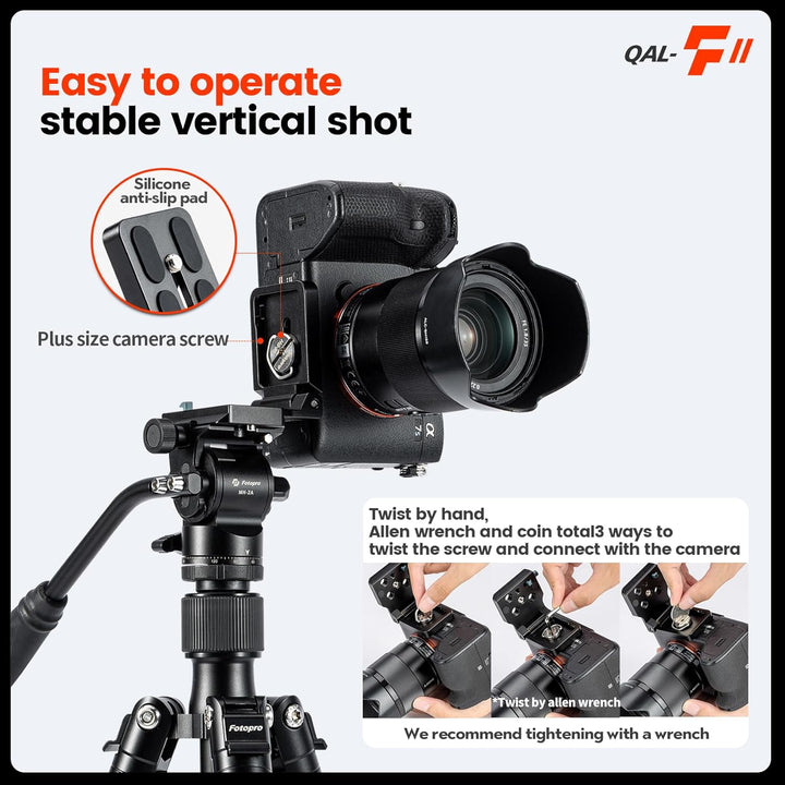 Fotopro L Halterung Kamera vertikal horizontal wechselnd Faltbare Schnellwechselplatte für Canon Nik