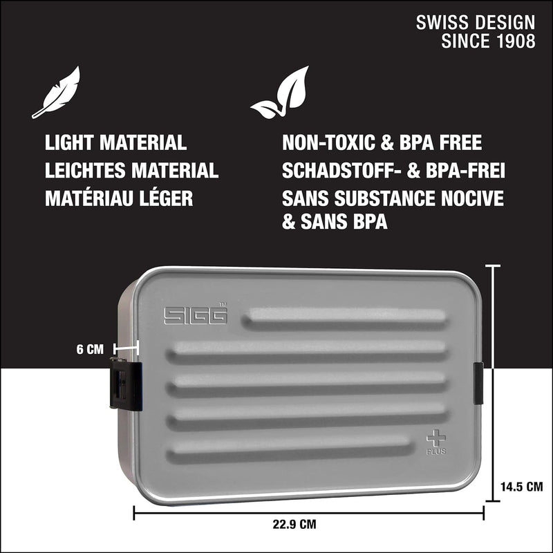 SIGG - Alu Lunchbox Plus - Brotdose Mit Unterteilung - Preisgekrönt - Spülmaschinenfest & Mikrowelle