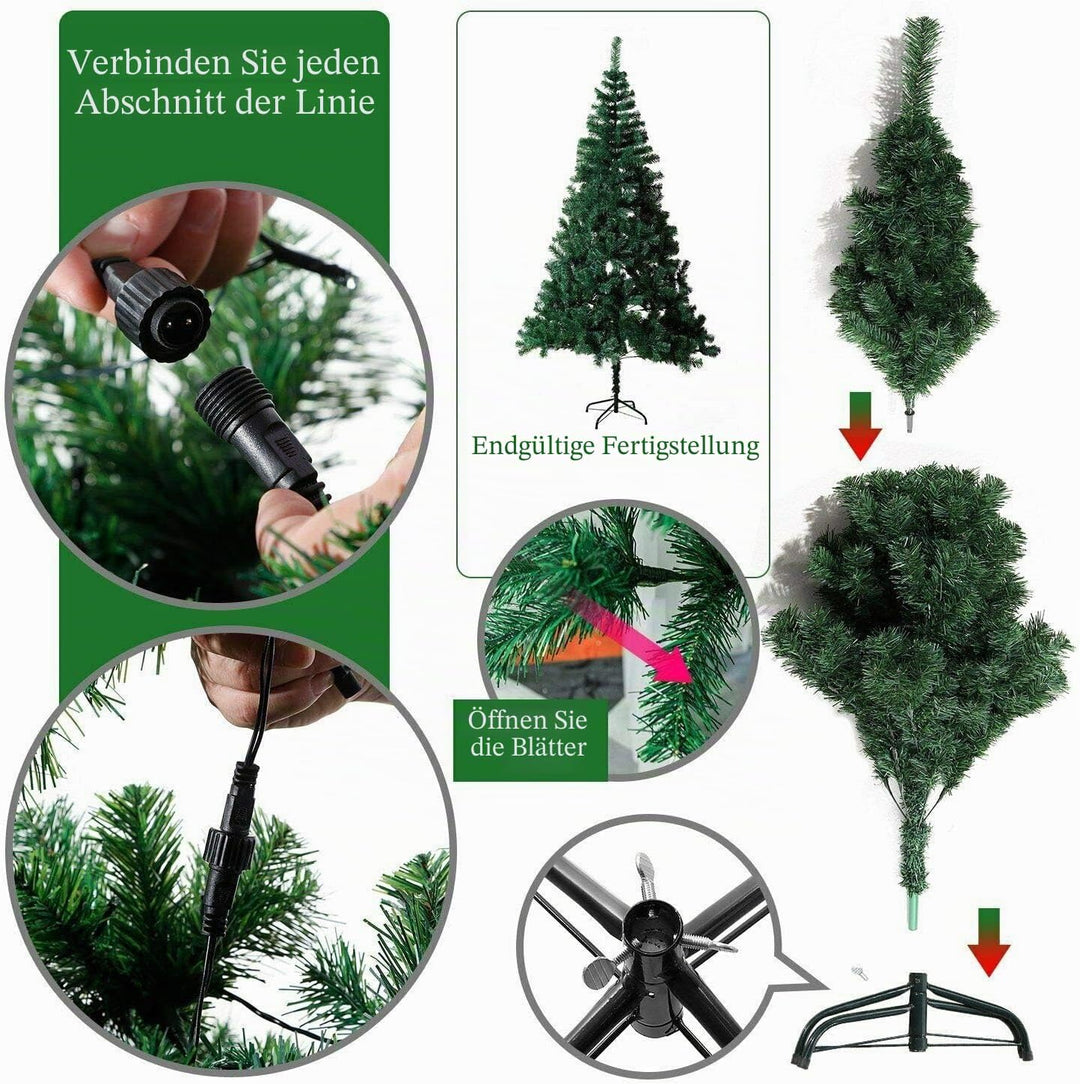 4ft/120cm Prelite Künstlicher Weihnachtsbaum Alaskan Pine Schwarz 230 Spitzen Xmas Home Dekorationen