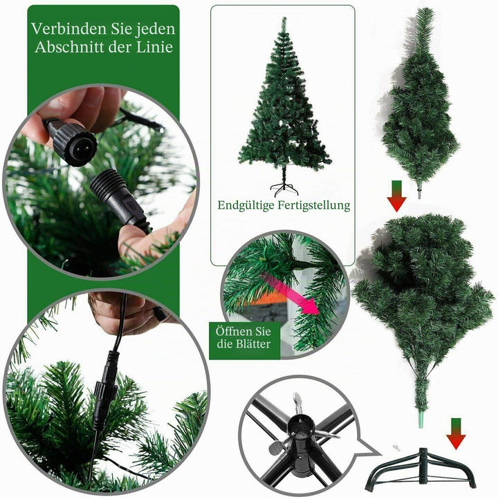 4ft/120cm Prelite Künstlicher Weihnachtsbaum Alaskan Pine Schwarz 230 Spitzen Xmas Home Dekorationen