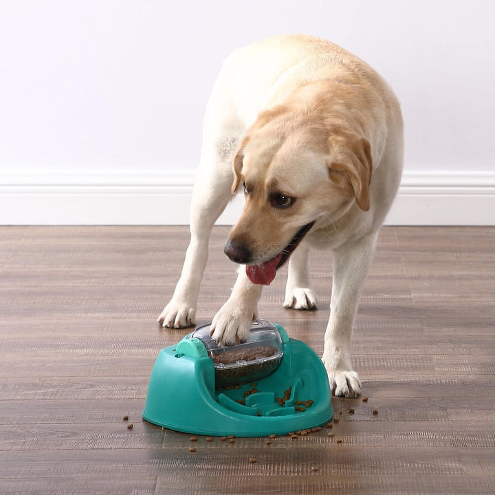 Outward Hound Nina Ottosson Spin N' Eat Dog Food Puzzle Feeder, Green Level 2 (Mittelstufe) Spin N'