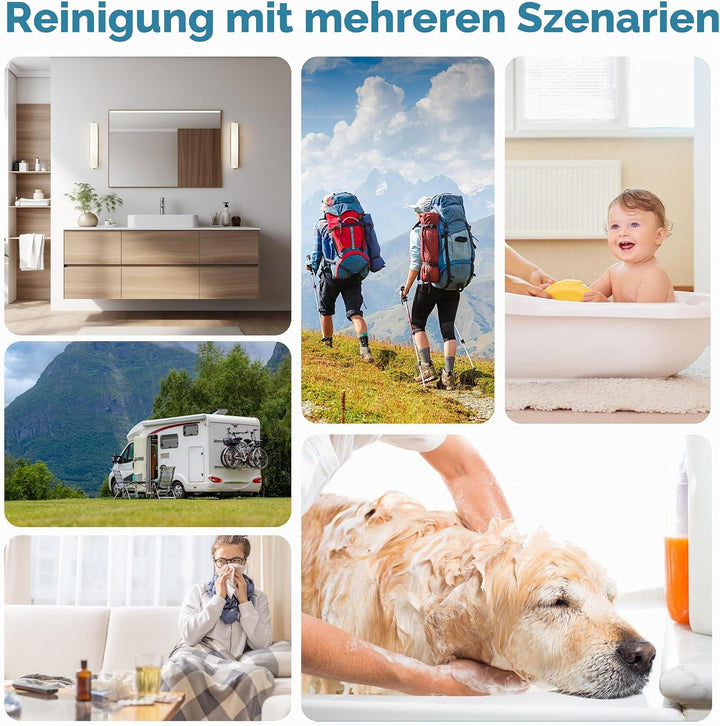 Bostar Elektrisches Bidet Reisebidet mit 2,5L Wassertank, 2 Modus 4 Druckstufen Tragbare Elektrische