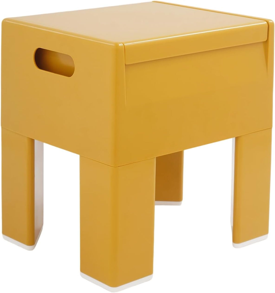 Schuhbank 40cm Gold Weizen ABS Sitzbank mit Staufach modern | ABS rechteckig Flip-up Öffnung freiste