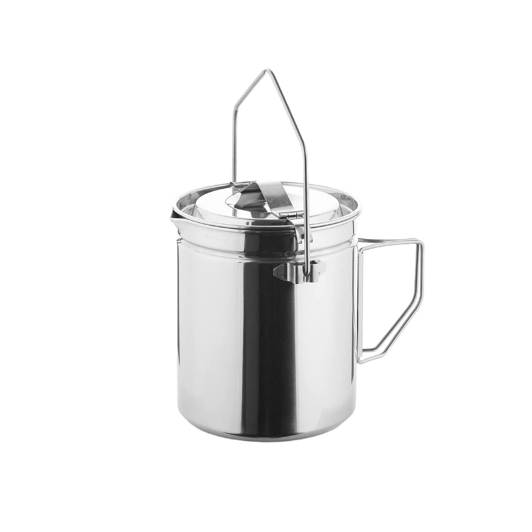 Fire-Maple Campingtopf Edelstahl Camping-Hängetasse mit Dampfkorb 1,2 l Lagerfeuer-Kaffeetasse mit F