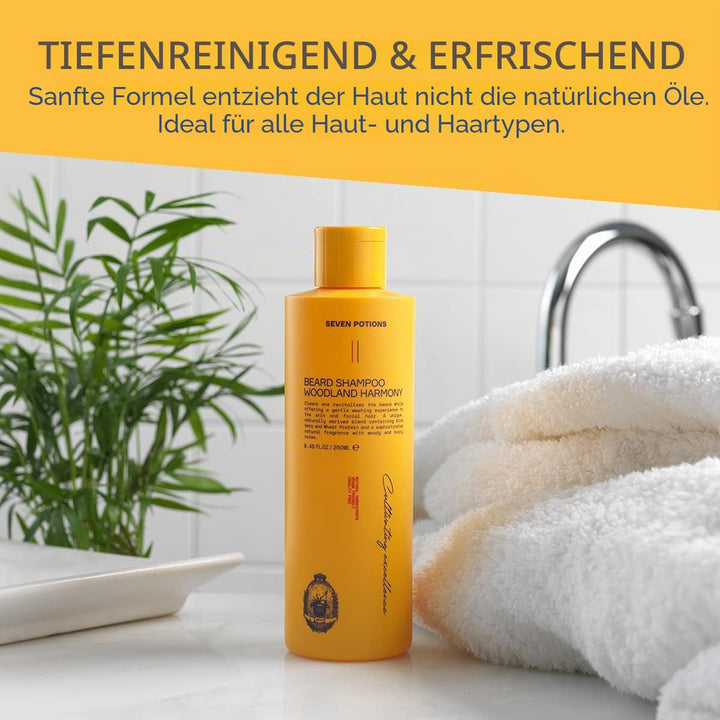 Seven Potions Bart-Shampoo für Männer - Sanfte, reinigende Bartreinigung für einen sauberen Bart ohn