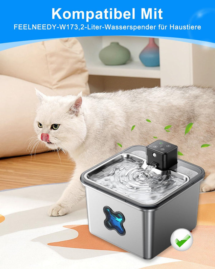 8 Stück Wasserfilter Kartuschen,8 Stück Wasserpumpenschwämme,Ersatzfilter Kompatibel mit FEELNEEDY 3
