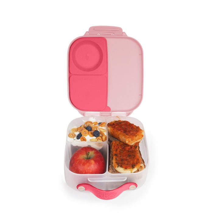 b.box Mini Brotdose für Kinder mit Fächern | Bento Box, 3 Fächer (2 Auslaufsicher) | Lunchbox für Ge