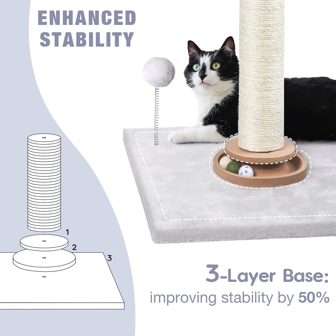 78cm Kratzbaum für Katzen, Spielzeug für Wohnungskatzen, interaktiver Kratzbaum mit Katzenminze-Bäll