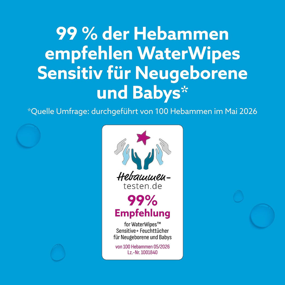 WaterWipes Original plastikfreie Feuchttücher für Babys und Kleinkinder 1080 Stück (18 Packungen), h