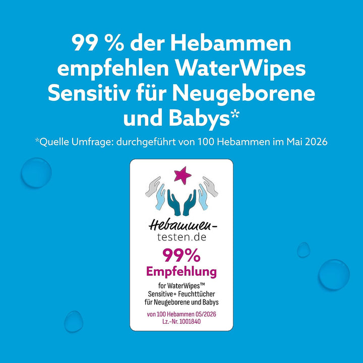 WaterWipes Original plastikfreie Feuchttücher für Babys und Kleinkinder 1080 Stück (18 Packungen), h