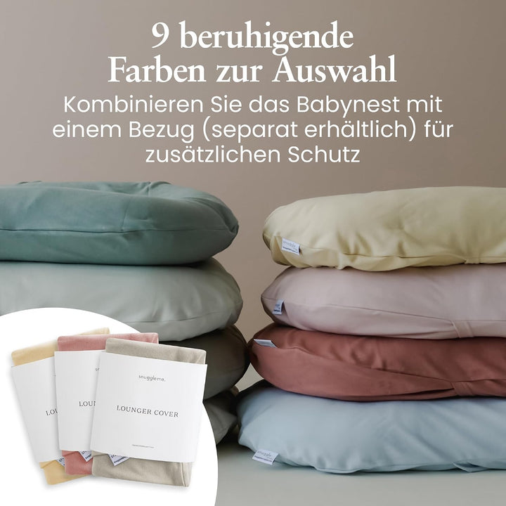 snuggle me® Babynest (0-9 Monate) - Premium Babynestchen Neugeborene, Weiche Bio-Baumwolle mit Fiber