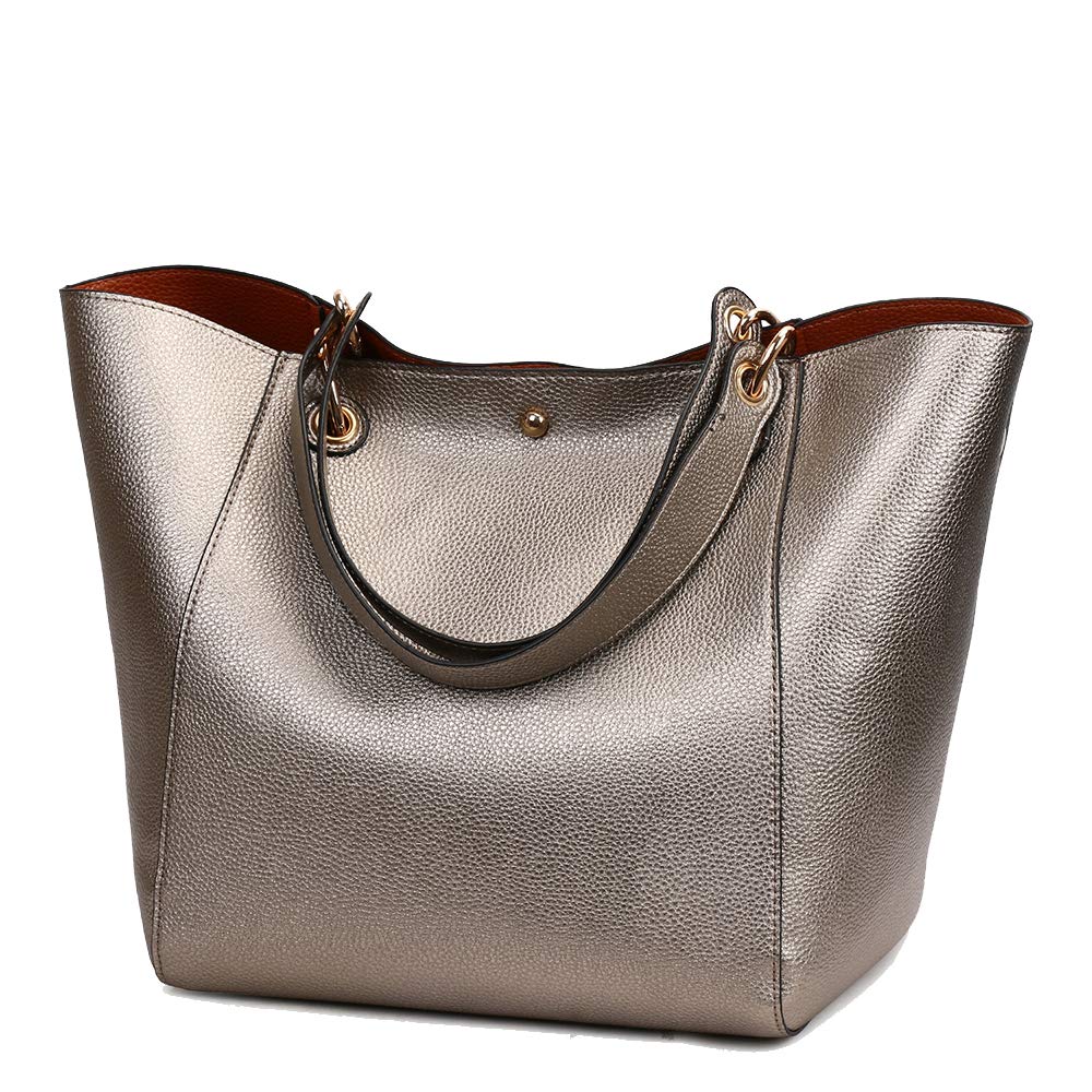 Coolives Damen 2 in 1 Shopper Schultertasche aus PU-Leder Vintage Taschen Hobo Handtasche Elegant He