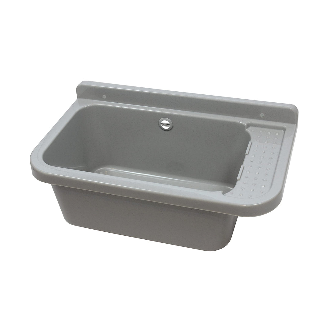 Waschbecken Ausgussbecken 50 cm x 34 cm x 21 cm Spülbecken Waschtrog mit Überlauf Waschbecken für Ge