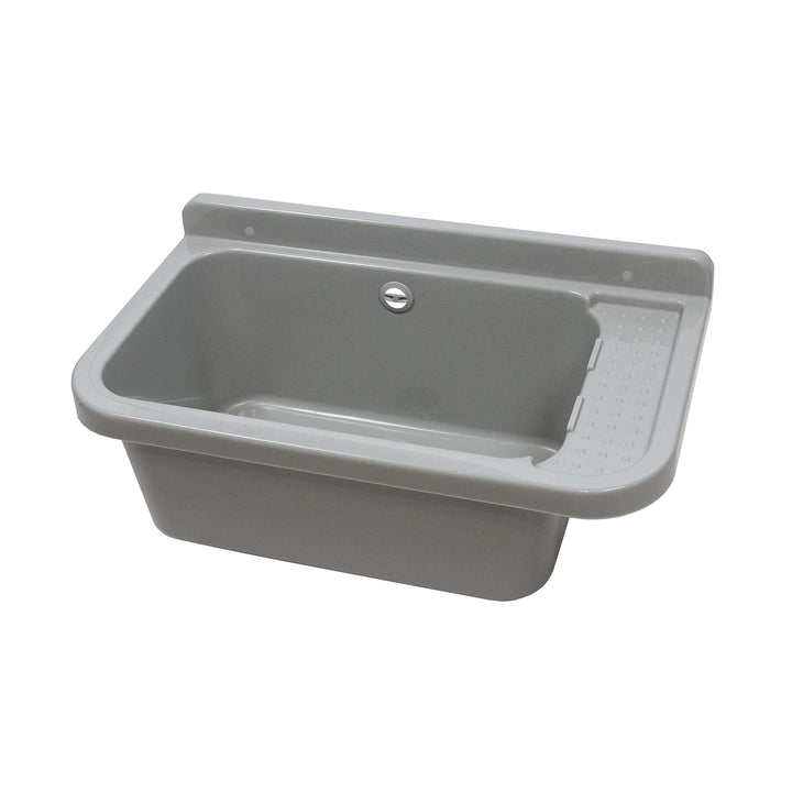 Waschbecken Ausgussbecken 50 cm x 34 cm x 21 cm Spülbecken Waschtrog mit Überlauf Waschbecken für Ge