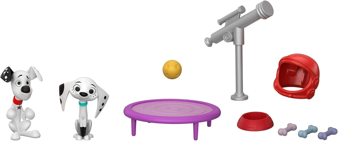 Mattel GDL88 - Disney Das Haus der 101 Dalmatiner Dylans Baumhaus Spielset mit Dylan und Dolly, Spie