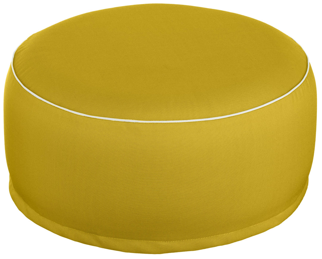 Brandsseller Outdoor Sitzhocker aufblasbar – Pouf Ø 55 x 25 cm – wasserabweisender Sitzsack für Gart