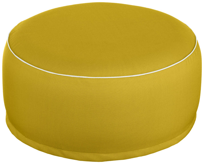 Brandsseller Outdoor Sitzhocker aufblasbar – Pouf Ø 55 x 25 cm – wasserabweisender Sitzsack für Gart
