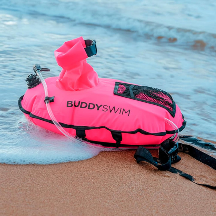 Hydrastation 10 L Open Water Schwimmboje mit zentraler wasserdichter Tasche für einfachen Zugriff au