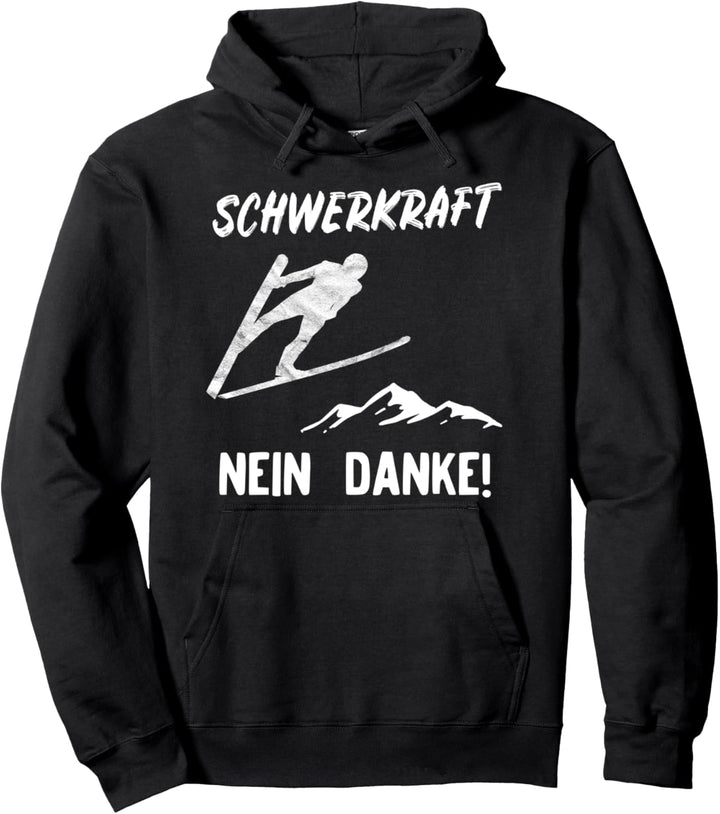 Skispringen Wintersport lustig Skispringer Figur Pullover Hoodie