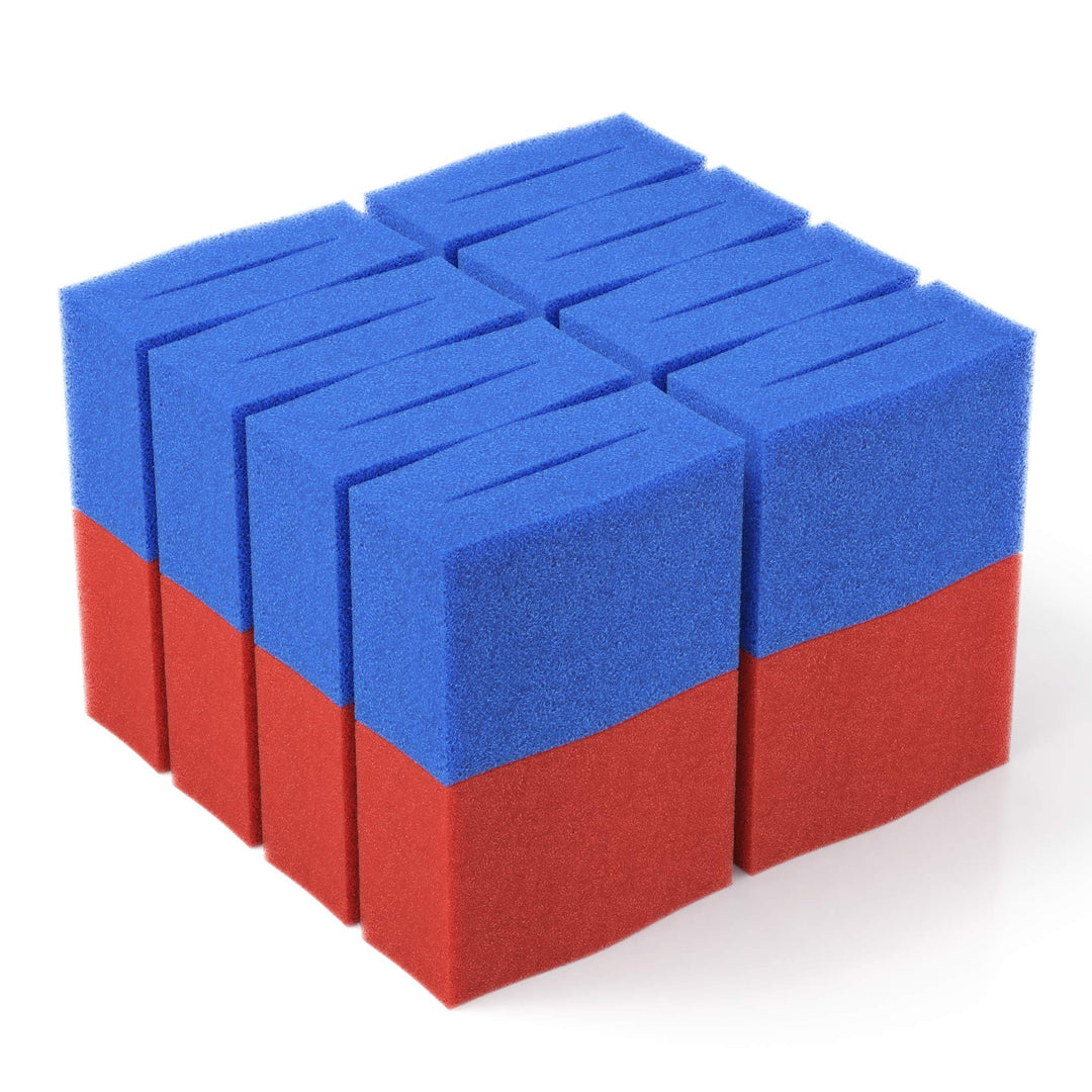 16x Ersatz Filter Schwamm passend für Oase BioTec 18 + Screenmatic | Set 8X Blau 8X Rot - Koi Teich