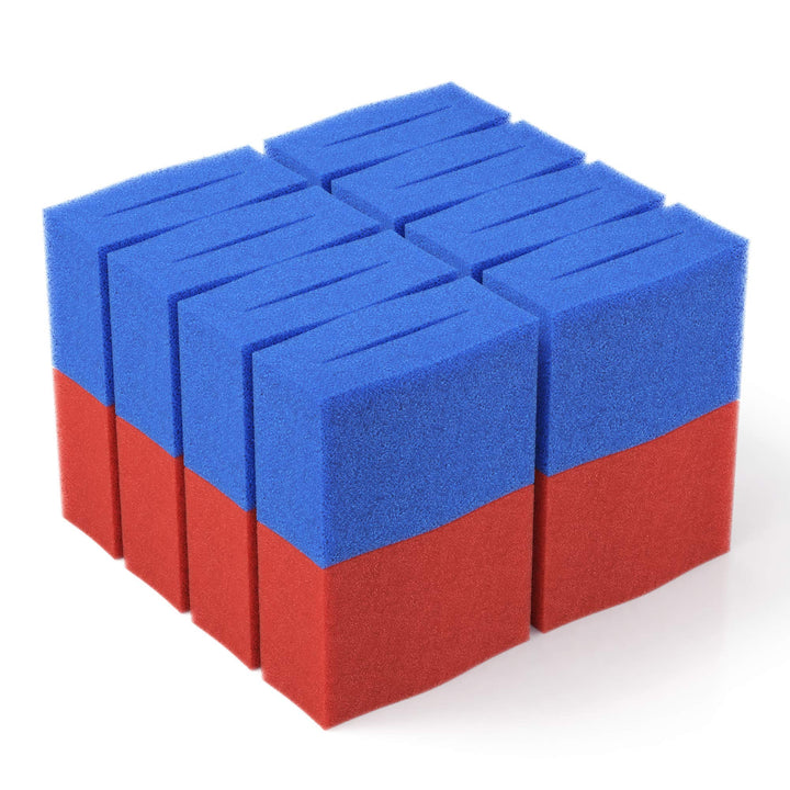 16x Ersatz Filter Schwamm passend für Oase BioTec 18 + Screenmatic | Set 8X Blau 8X Rot - Koi Teich