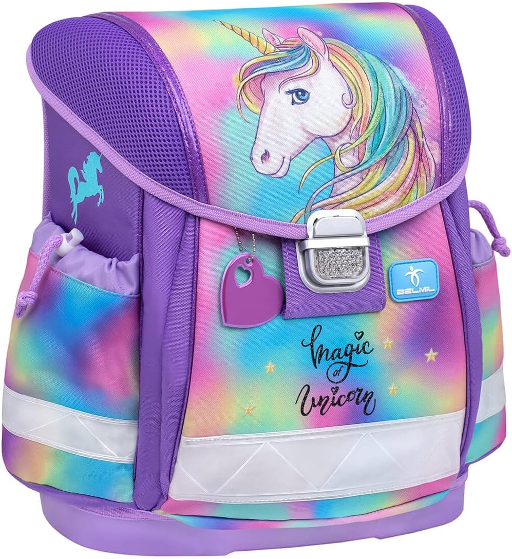 Belmil Classy Schulranzen Set 4 - teilig (403-13/AG/S) Rainbow Color, Rainbow Color