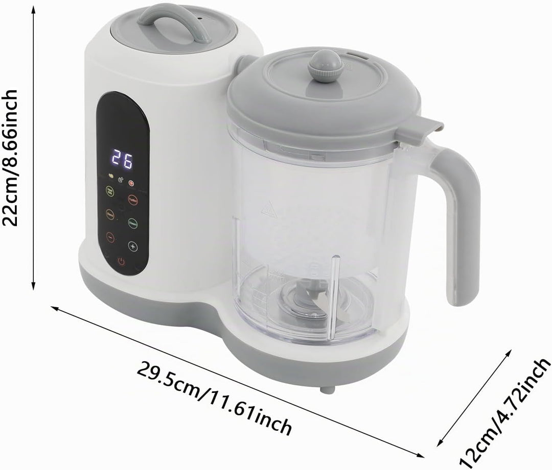 Küchenmaschine Babynahrungszubereiter,450W Küchenmaschine mit Dampfgar-, Mix- und Heizfunktionen,50–