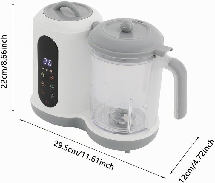 Küchenmaschine Babynahrungszubereiter,450W Küchenmaschine mit Dampfgar-, Mix- und Heizfunktionen,50–