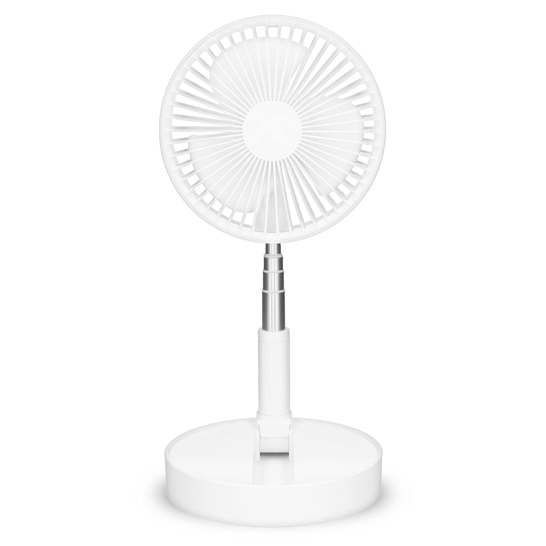 Trebs 99380 Tischventilator - Tragbar und batteriebetrieben - Teleskopständer - 10000 mAh Akku - 4 G