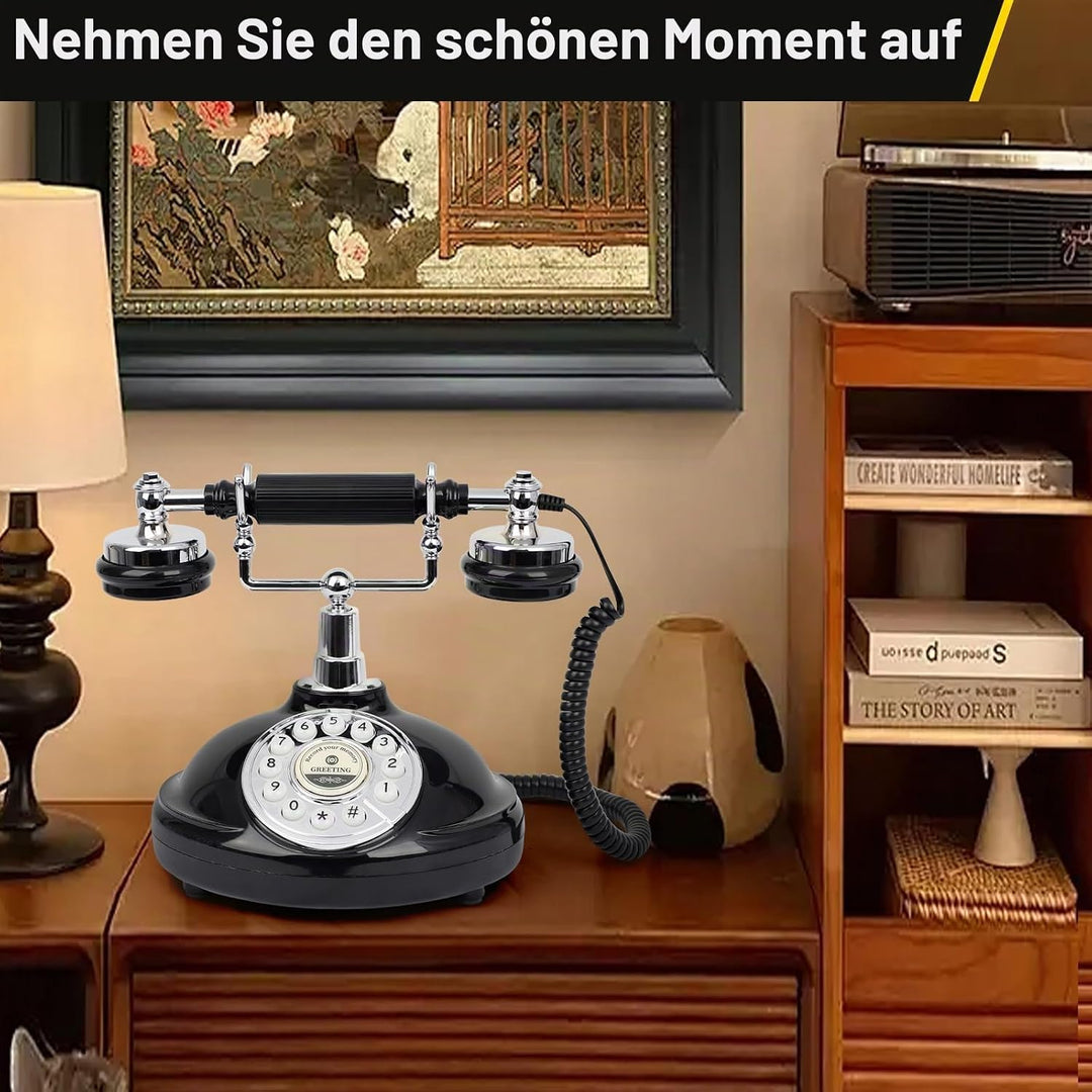 Audio Gästebuch Hochzeit Telefon mit Flugetui, Record Customized Audio Nachricht mit Gästebuch Retro