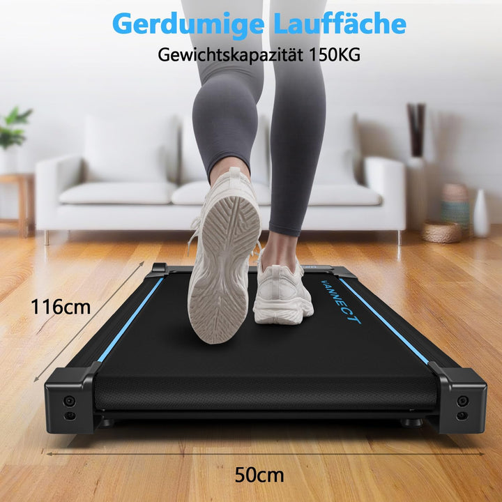 Walking Pad, VANNECT Laufband für Zuhause mit Steigung, 1-10 km/h Walking Machine mit LED-Anzeige, F