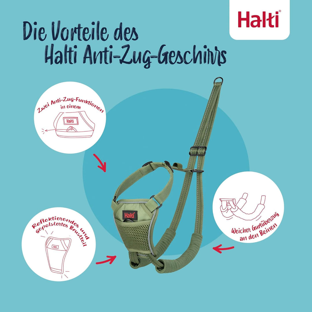 HALTI No Pull Anti-Zug Geschirr - Verhindert, DASS Ihr Hund an der Leine zieht, Gepolsterter Brust-