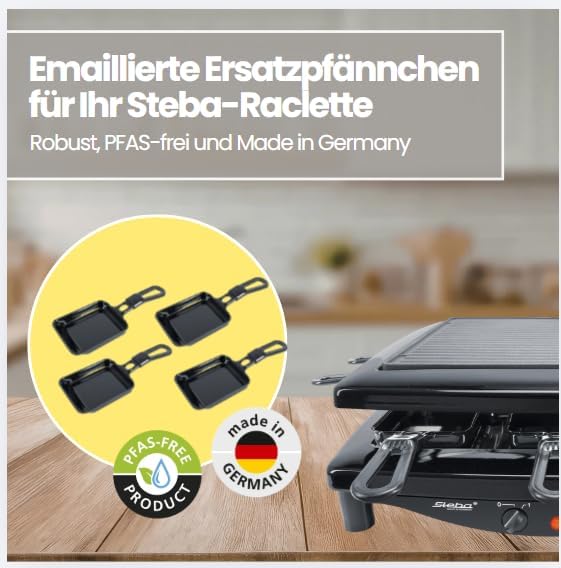 Steba 380005 Universal Raclette-Pfännchen 4er