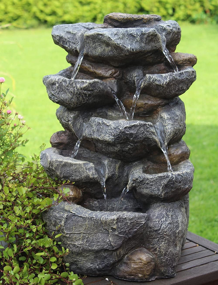 Arnusa Springbrunnen Victoria mit LED Beleuchtung Zimmerbrunnen IN und Outdoor Gartenbrunnen Wassers
