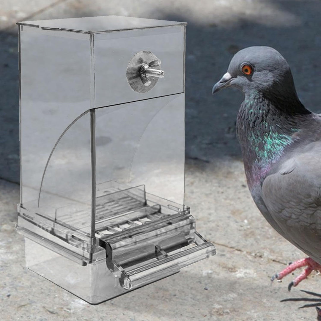 Vogelfutterspender Transparenter grosser Acryl-Futterbehälter | Automatischer Vogel-Futterbehälter F