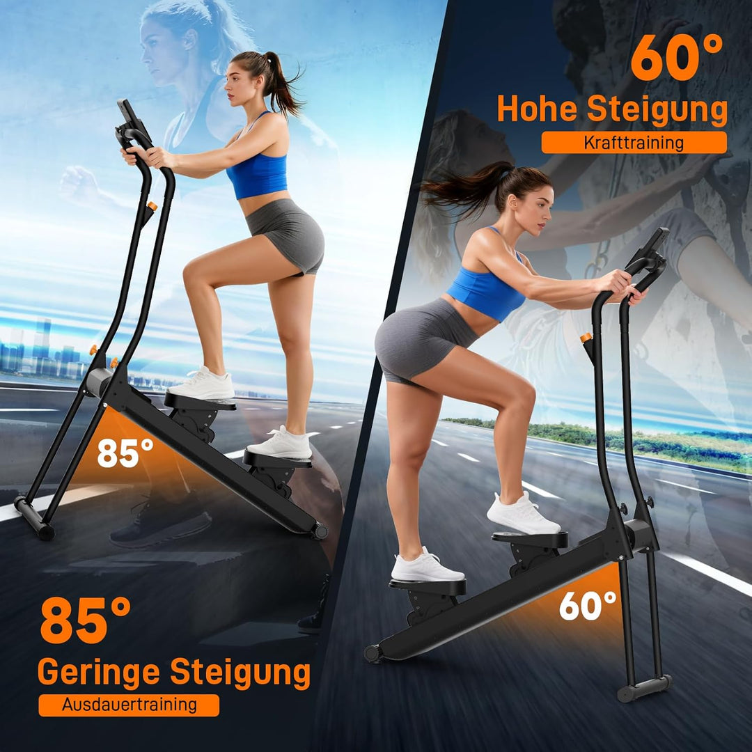 HXD-ERGO 2025 Magnetischer Stepper für Zuhause, Leiser Faltbarer Treppensteiger mit Einstellbarem Ra