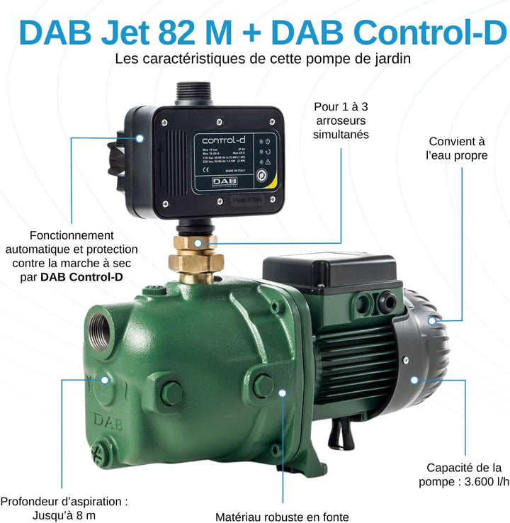 DAB Jet 82 M + DAB Control-D Hauswasserautomat