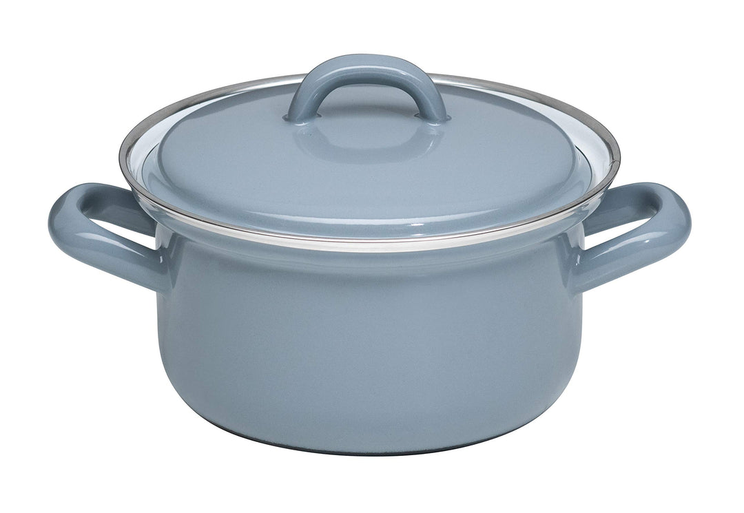 Riess, 0127-065, Kasserolle mit Deckel 14, CLASSIC - PURE GREY, Durchmesser 14 cm, Inhalt 0,75 Liter