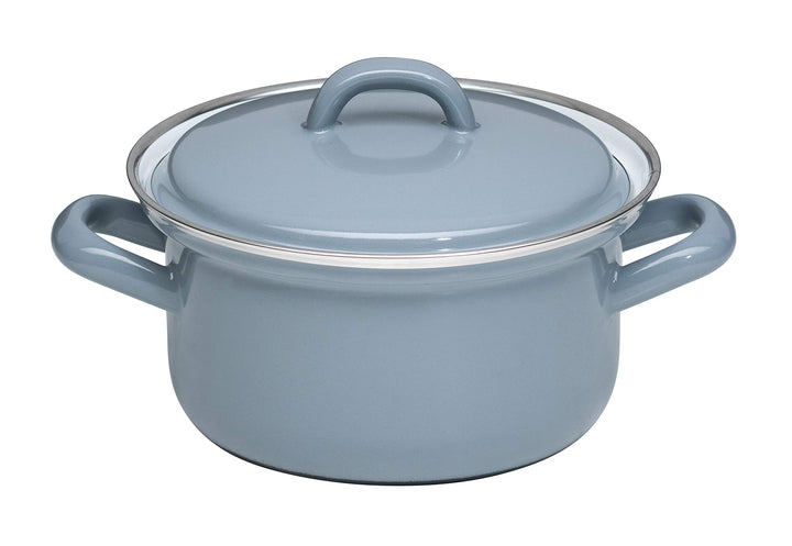 Riess, 0127-065, Kasserolle mit Deckel 14, CLASSIC - PURE GREY, Durchmesser 14 cm, Inhalt 0,75 Liter