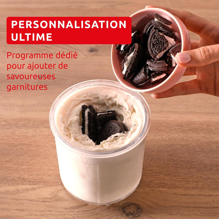 Moulinex Dolci, Eismaschine, 10 Programme, automatische Reinigung, 1-Step Perfector-Technologie, MJ6