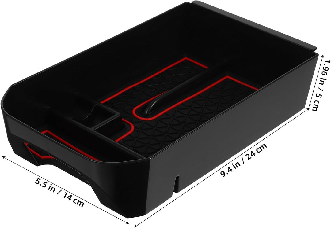 Organizerbox Auto Mittelkonsole Ablagefach Rot PP Material für Armaturenbrett mit Praktischem Staufa