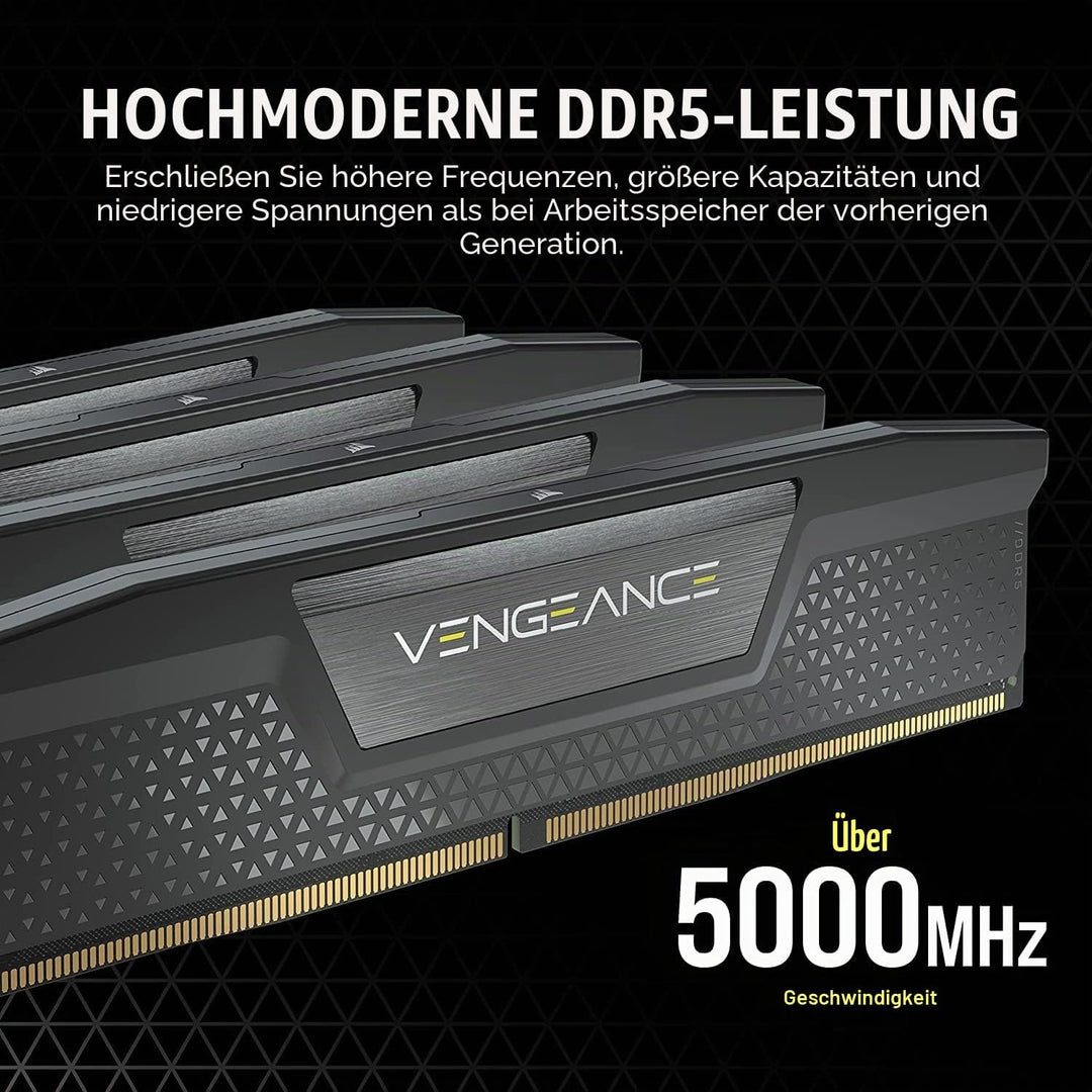 CORSAIR Vengeance DDR5 32GB (2x16GB) DDR5 6800MHz C40 Optimierter Intel-Desktopspeicher (Onboard-Spa