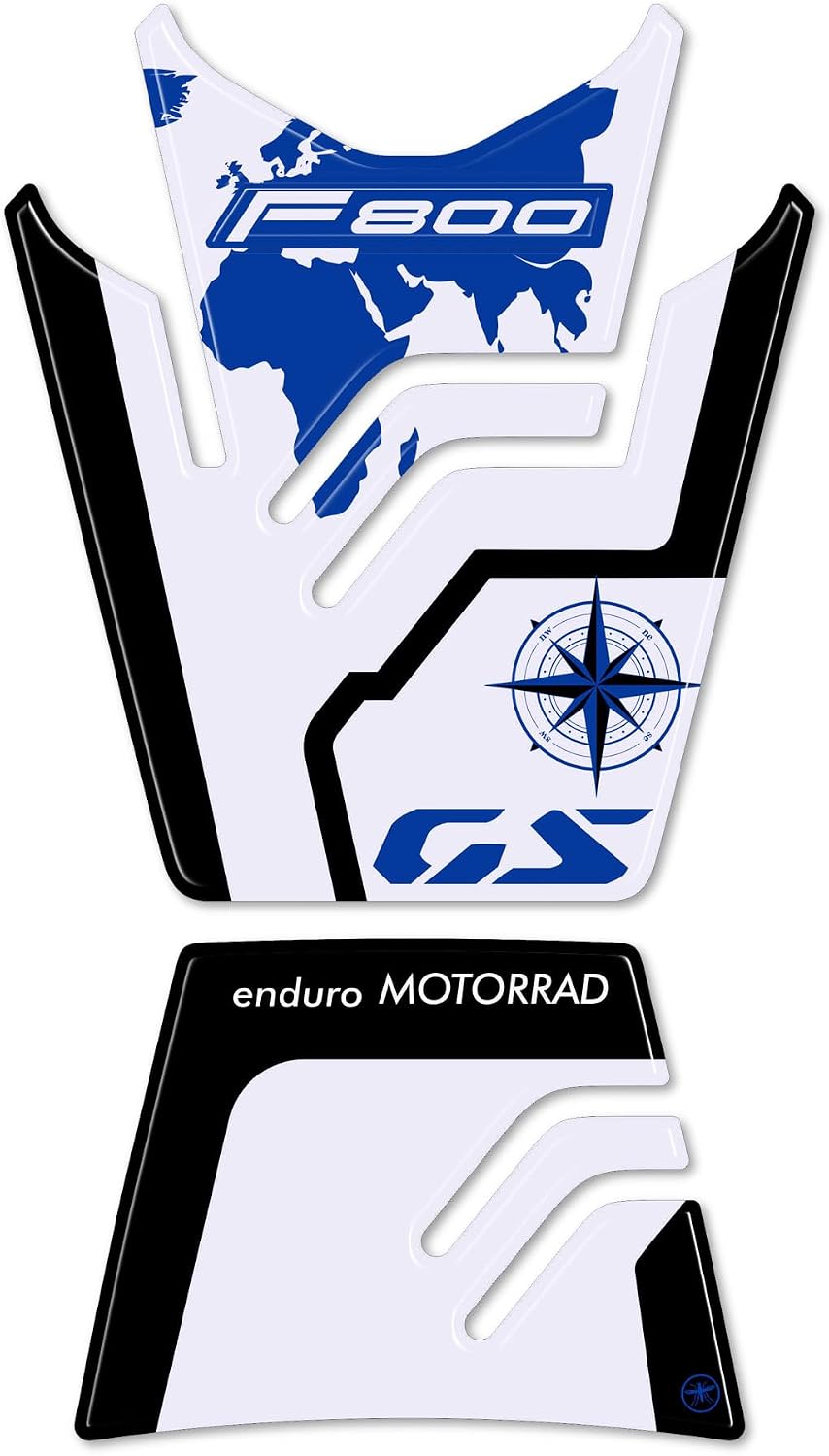 LABELBIKE 3D Aufkleber Motorrad Tankpad kompatibel mit BMW | F800 GS 2024, Harzschutz, Kratzfestigke