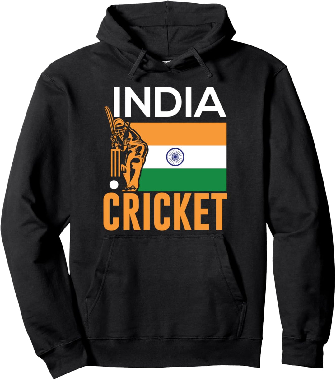 Indisches Cricket-Team Indische Cricket-Flagge Pullover Hoodie