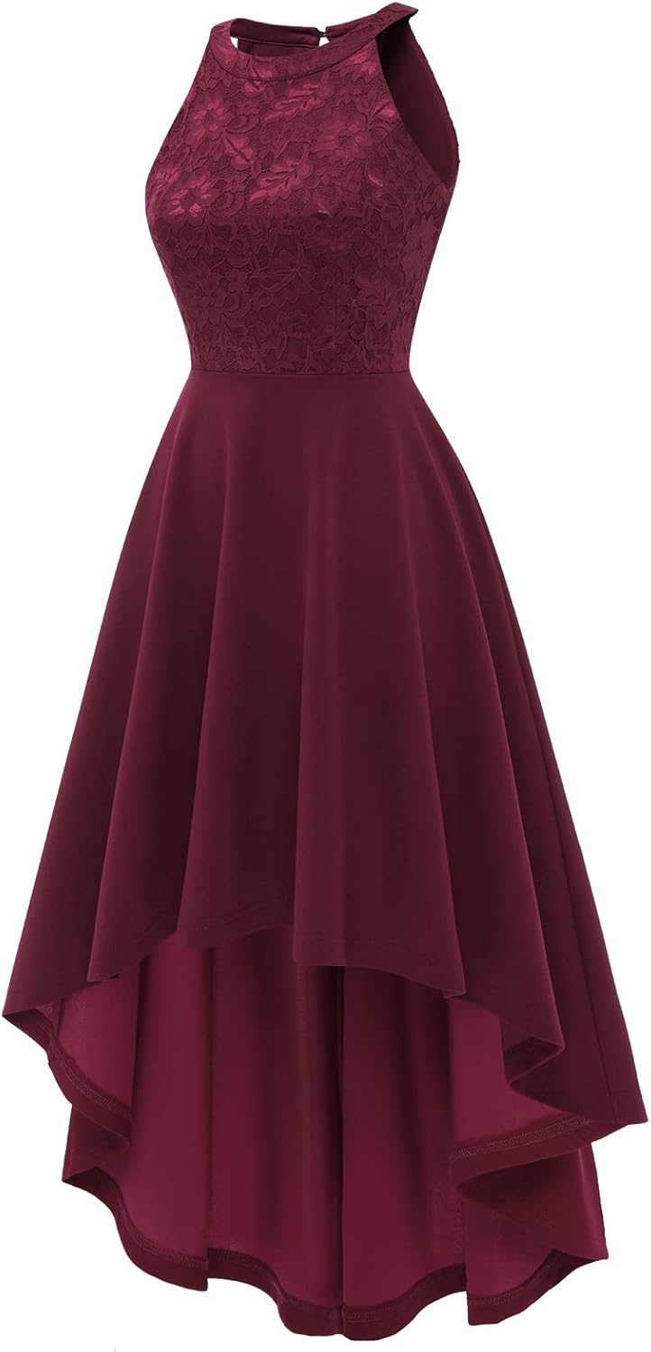 Bbonlinedress Abendkleider elegant für Hochzeit gast festliches Kleid Damen Neckholder Konfirmations