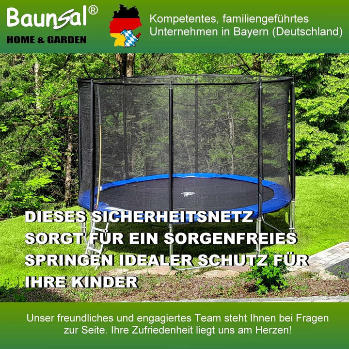 Baunsal® Trampolin Sicherheitsnetz Ø 183 185 244 250 275 277 300 305 335 337 366 370 396 400 427 430