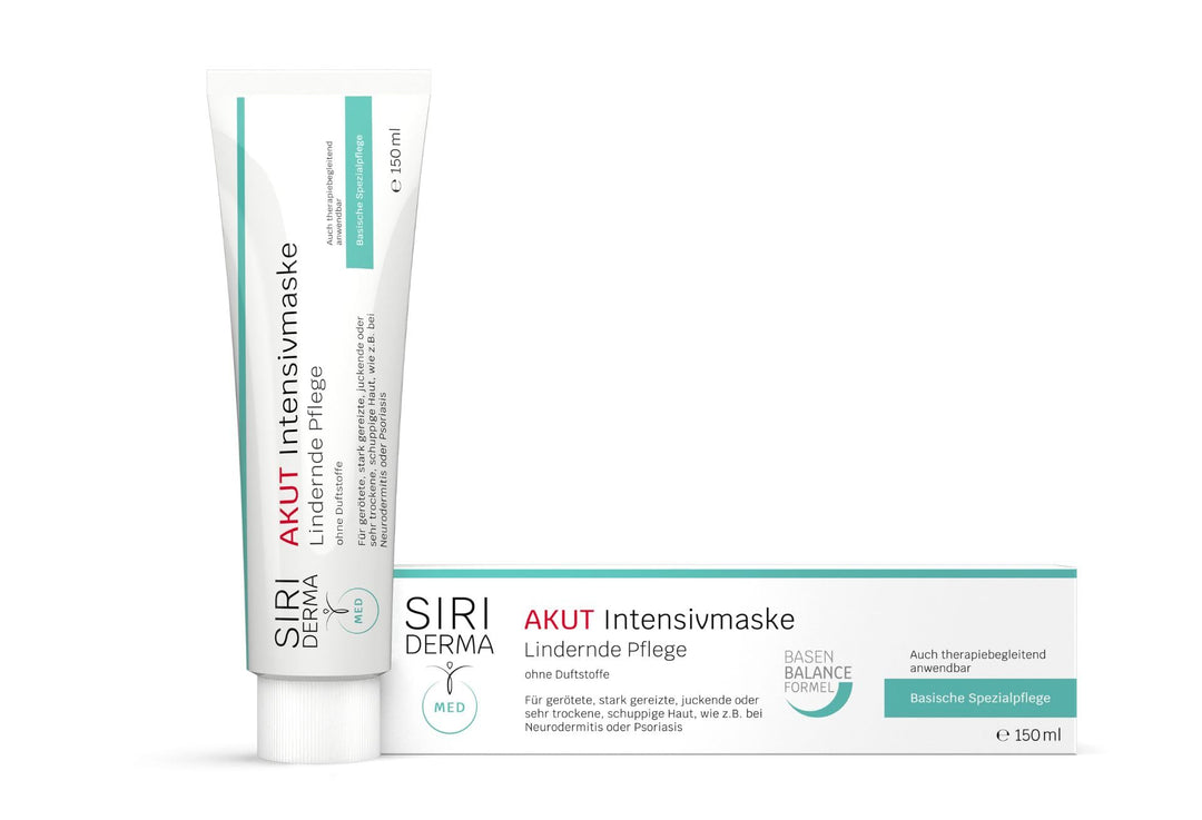 SIRIDERMA Intensiv-Pflegemaske Akut | ohne Duftstoffe | Basische Creme-Maske | 150 ml | Vegane Hautp