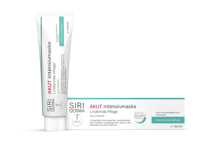 SIRIDERMA Intensiv-Pflegemaske Akut | ohne Duftstoffe | Basische Creme-Maske | 150 ml | Vegane Hautp